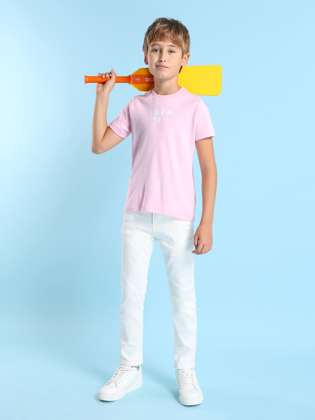 U.S. Polo Assn. Kids Boys Brand Logo Printed T-shirt