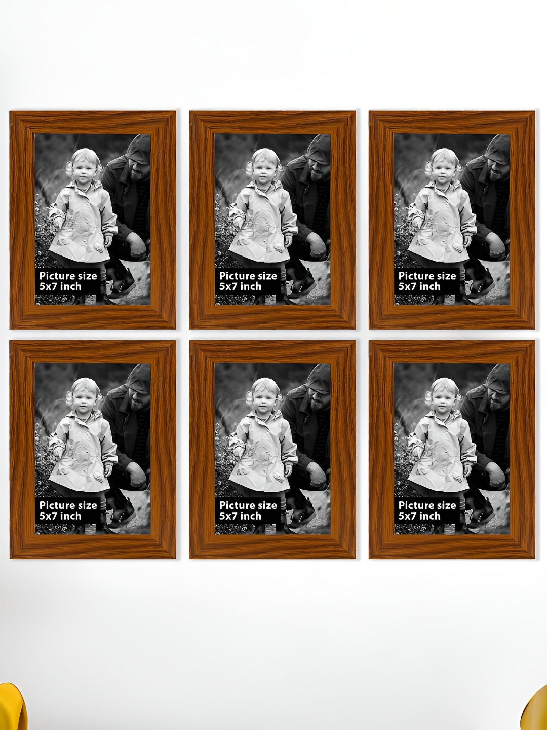 Art Street Brown MDF Table Photo Frames (Pack of 6)