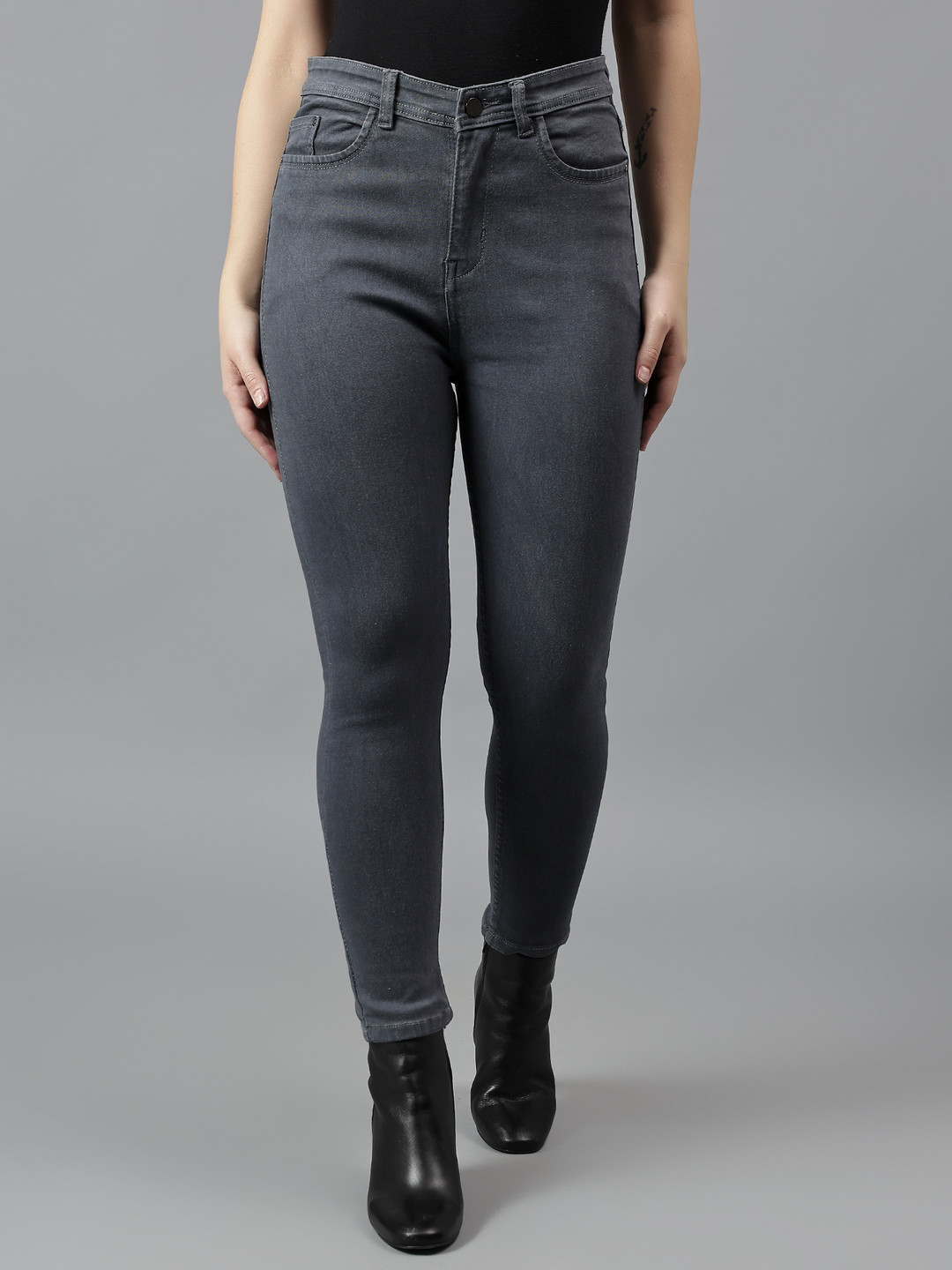 POMPOUS Women Jean Slim Fit High-Rise Stretchable Jeans