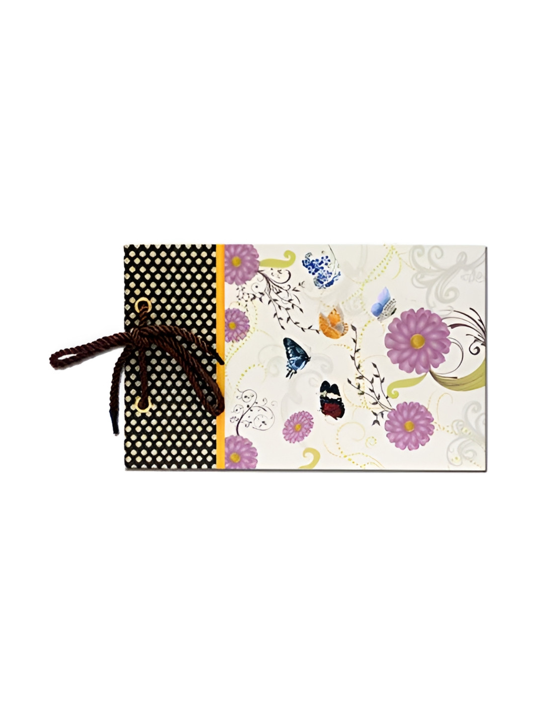 SEHAZ ARTWORKS Brown & Lavender-Colored Butterfly Printed Scrapbook Photo Album