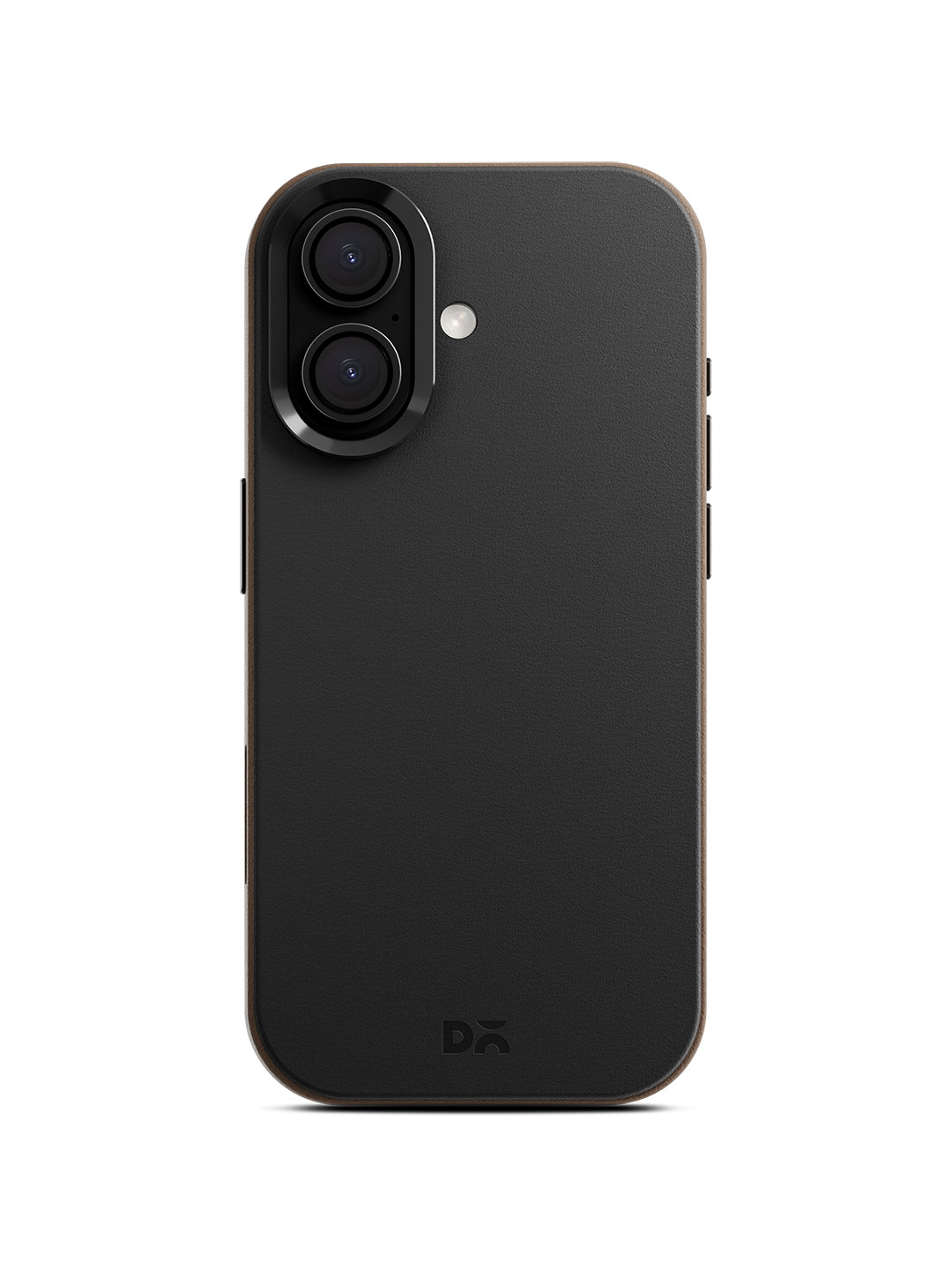 DailyObjects Black-Beige Leatherite MagSafe Phone Case Cover for iPhone 16