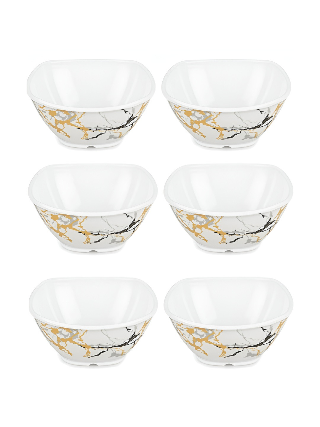Bataniya White 2025 6 Pieces Melamine Dishwasher Safe Serving Bowl