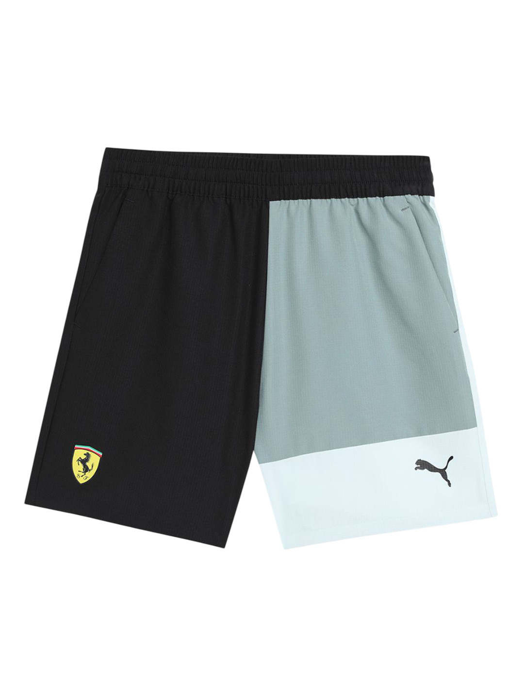 Puma Kids Scuderia Ferrari Colourblocked Youth Motorsport Shorts