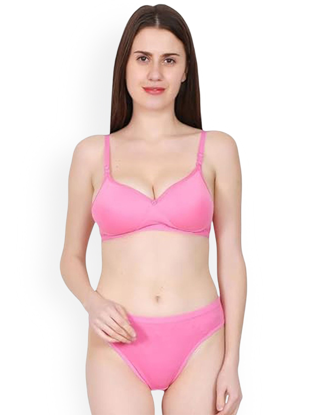 chia fashions Padded Lingerie Set - CHFS-PAD-BABYPINK-30B