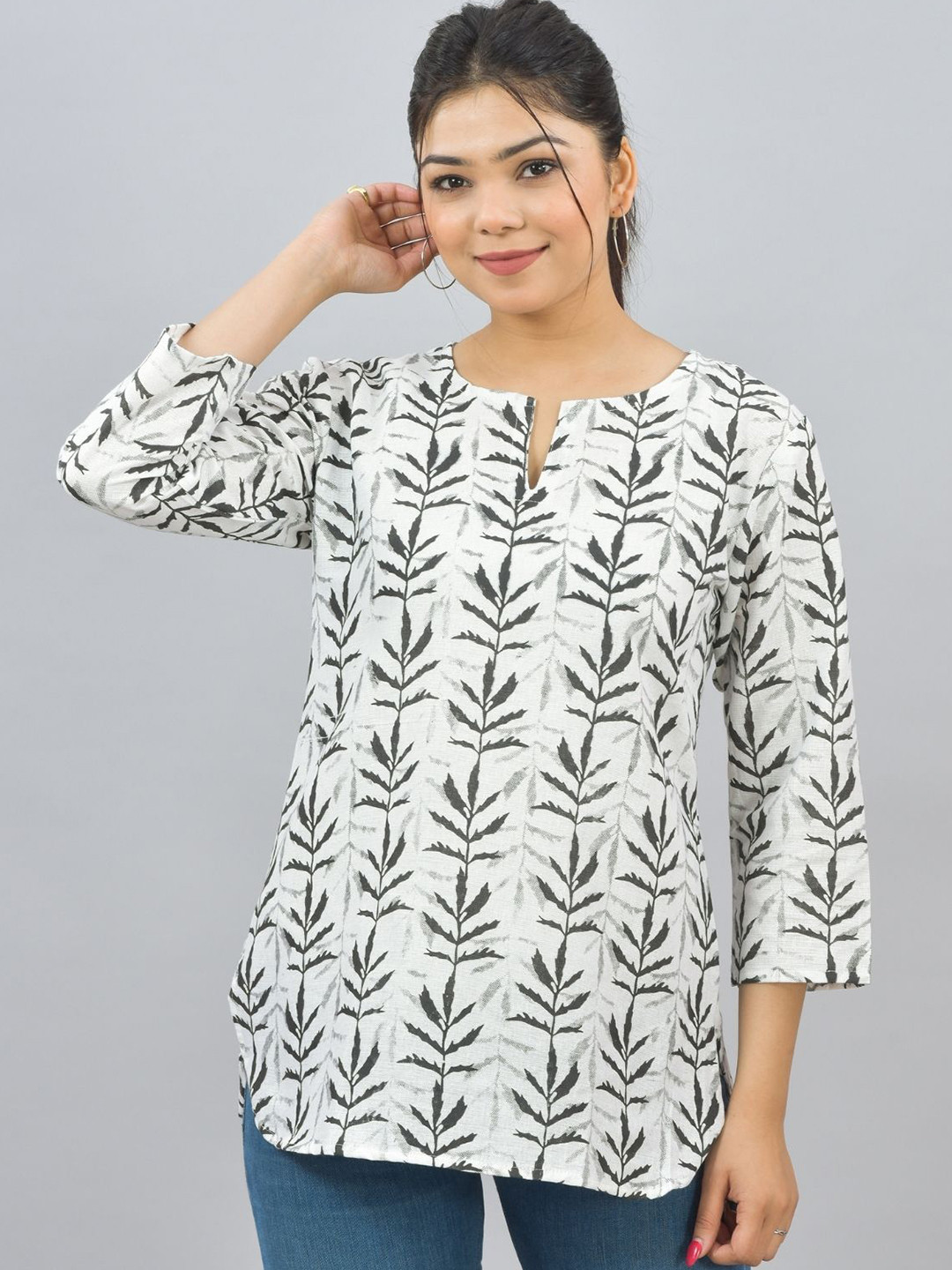 GiftyBasket Women Ethnic Printed Pure Cotton Kurti
