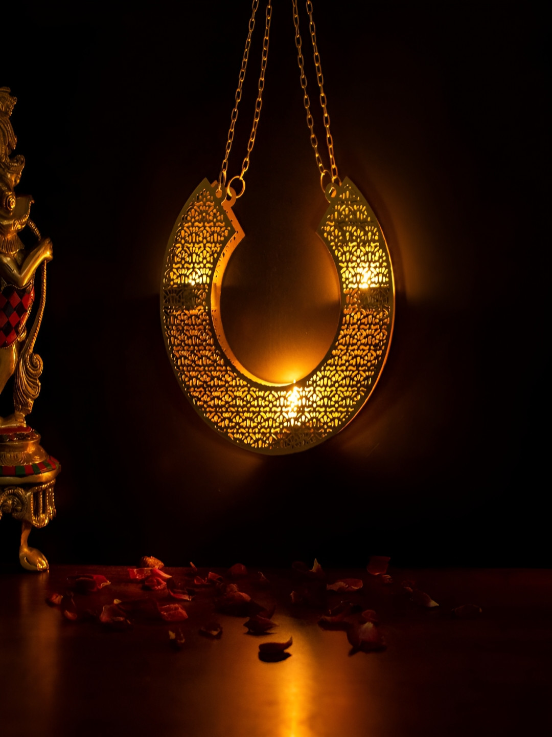 Craftlayout Gold-Toned and Copper-Toned Iron Tea Light Candle Holder