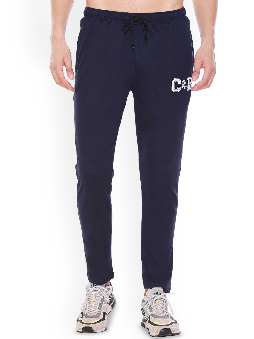 Colors & Blends Men Printed Cotton Track Pants