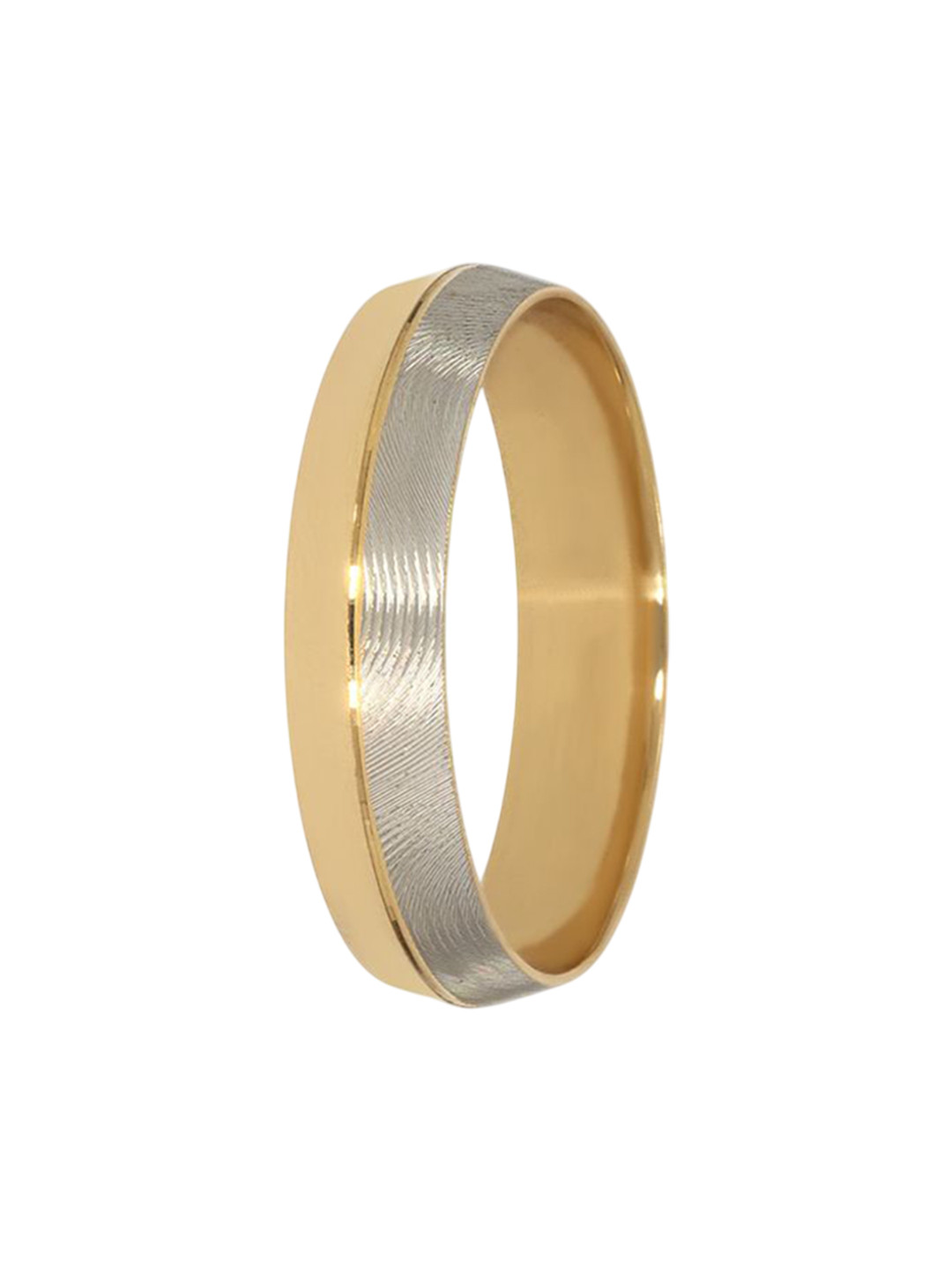 BHIMA 22K BIS Hallmark 916 Purity Yellow Gold Curved Ring for Men