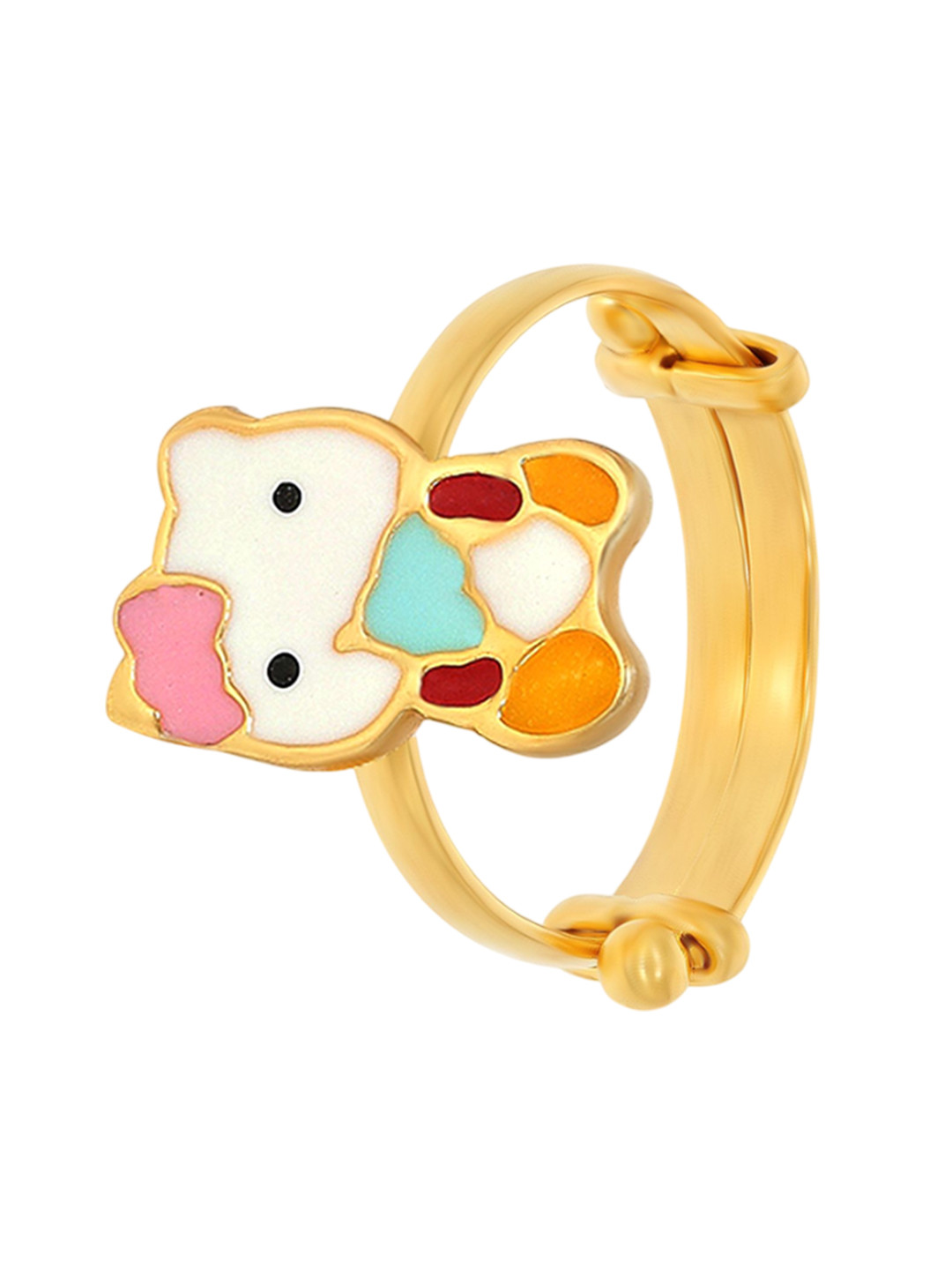 BHIMA 22K BIS Hallmark 916 Purity Yellow Gold Hello Kitty Kids Ring