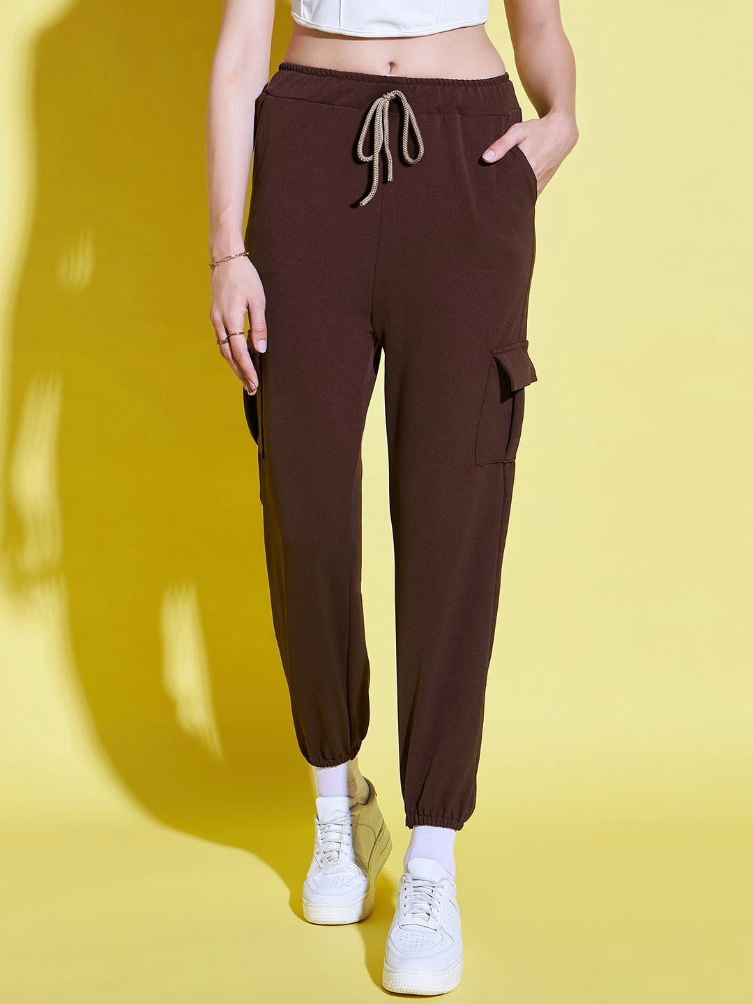 BUY NEW TREND Women Pack of 2 Relaxed High-Rise Joggers With Pockets