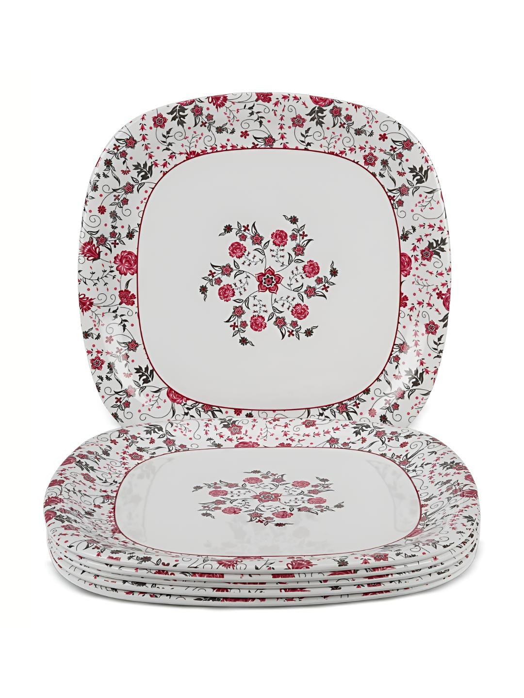 Bataniya White 2025 6 Pieces Melamine Microwave Safe Plates