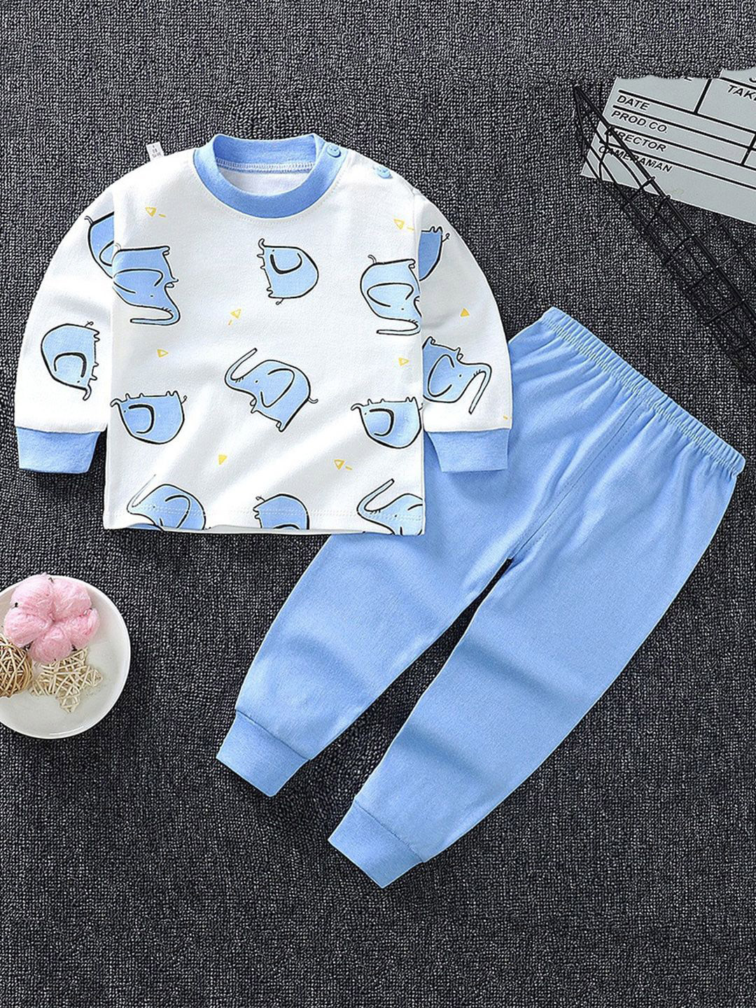 Bold N Elegant Kids Printed Long Sleeves Pure Cotton Sweatshirt And Joggers