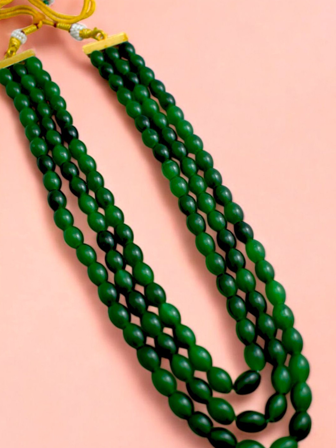 TISHUL JEWELS Gold-Plated Artificial Stones-Studded Layered Minimal Necklace