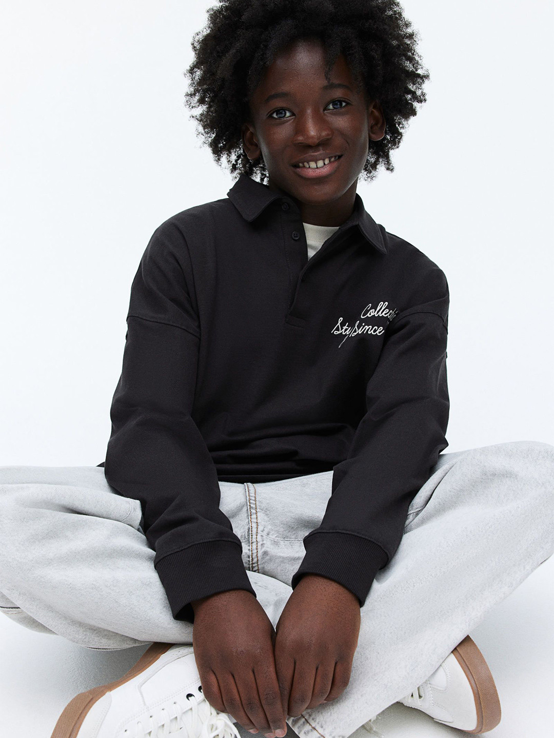 H&M Cotton Jersey Rugby Shirt