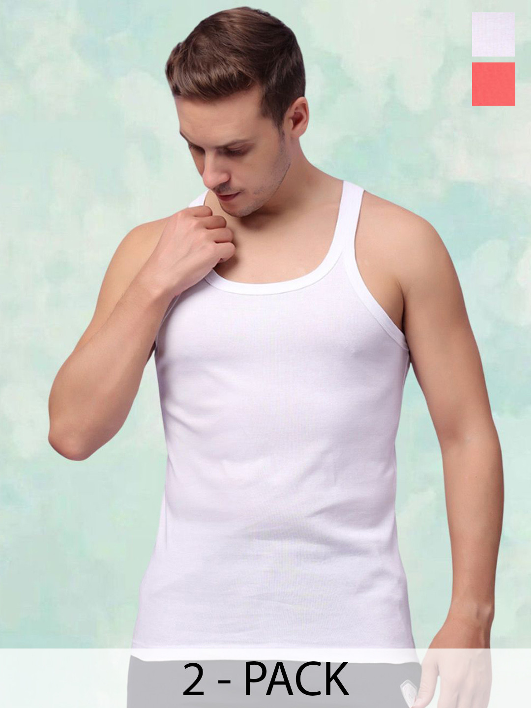 FBAR Pack Of 2 Round Neck  Gym Vest FBCA-02-15