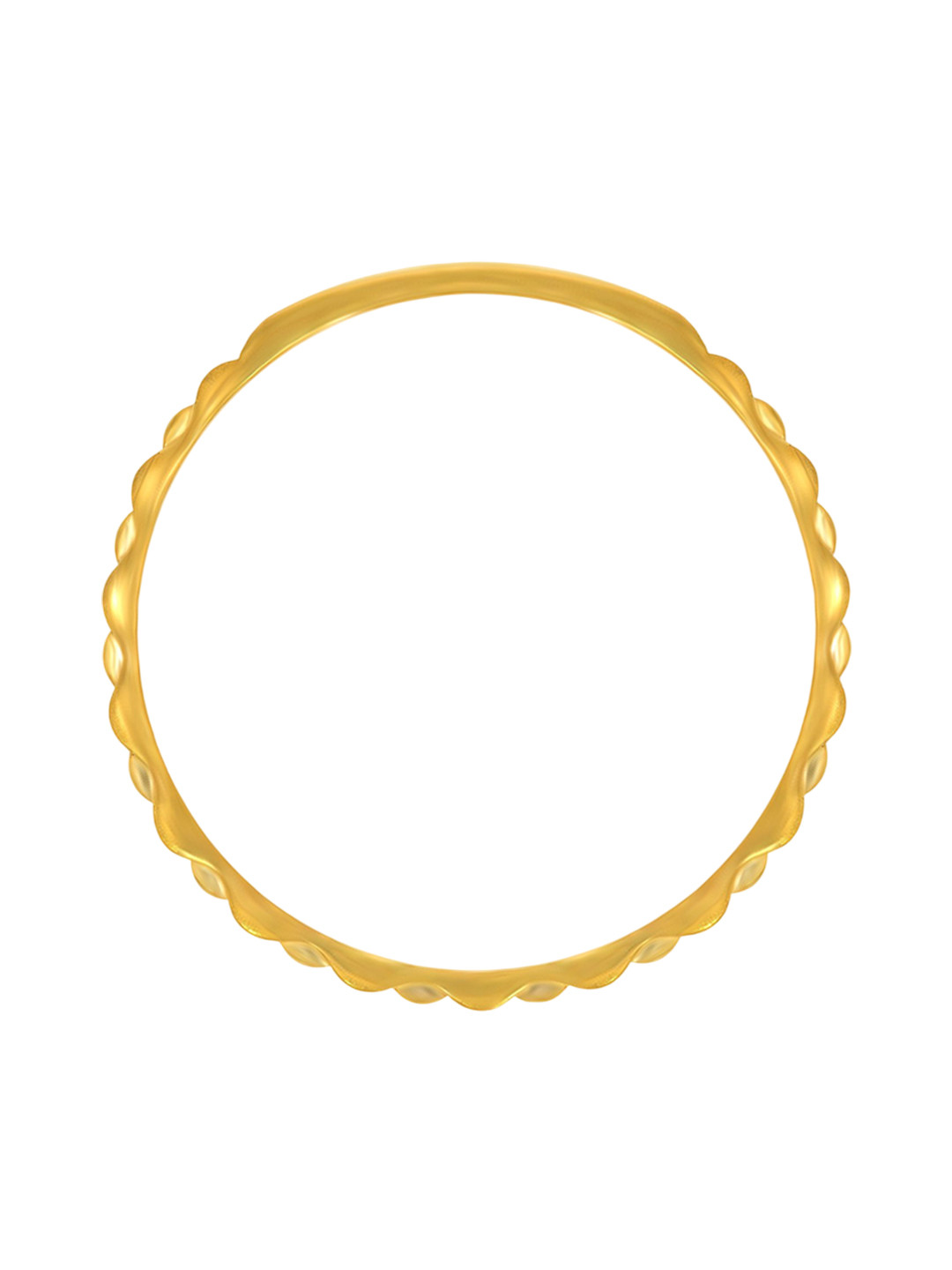 BHIMA 22K BIS Hallmark 916 Purity Yellow Gold Symmetrical Band Men Ring