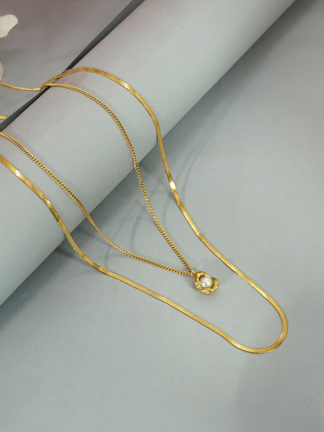 Niscka Gold-Plated Layered Chain
