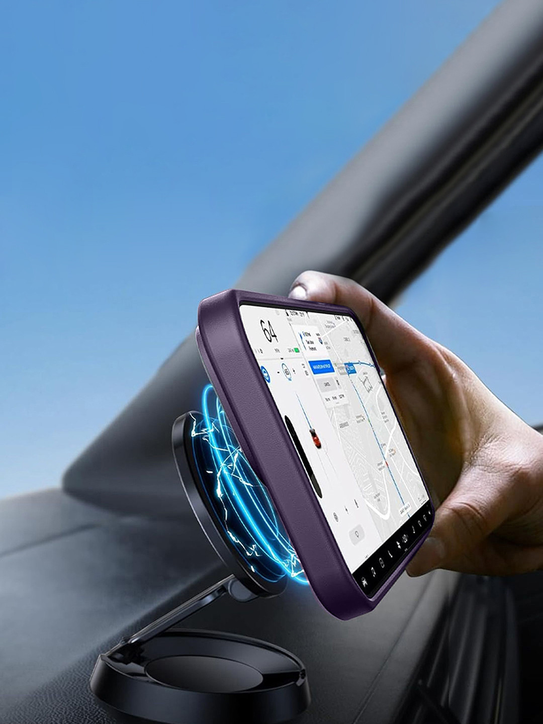 Karwan Matte Back Compatible with Stand Magnatic iPhone 13 Pro Back Case