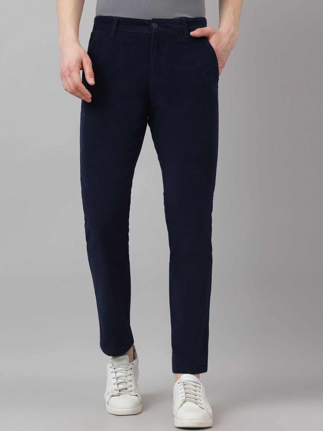 Richlook Men Cotton Textured Smart Trouser