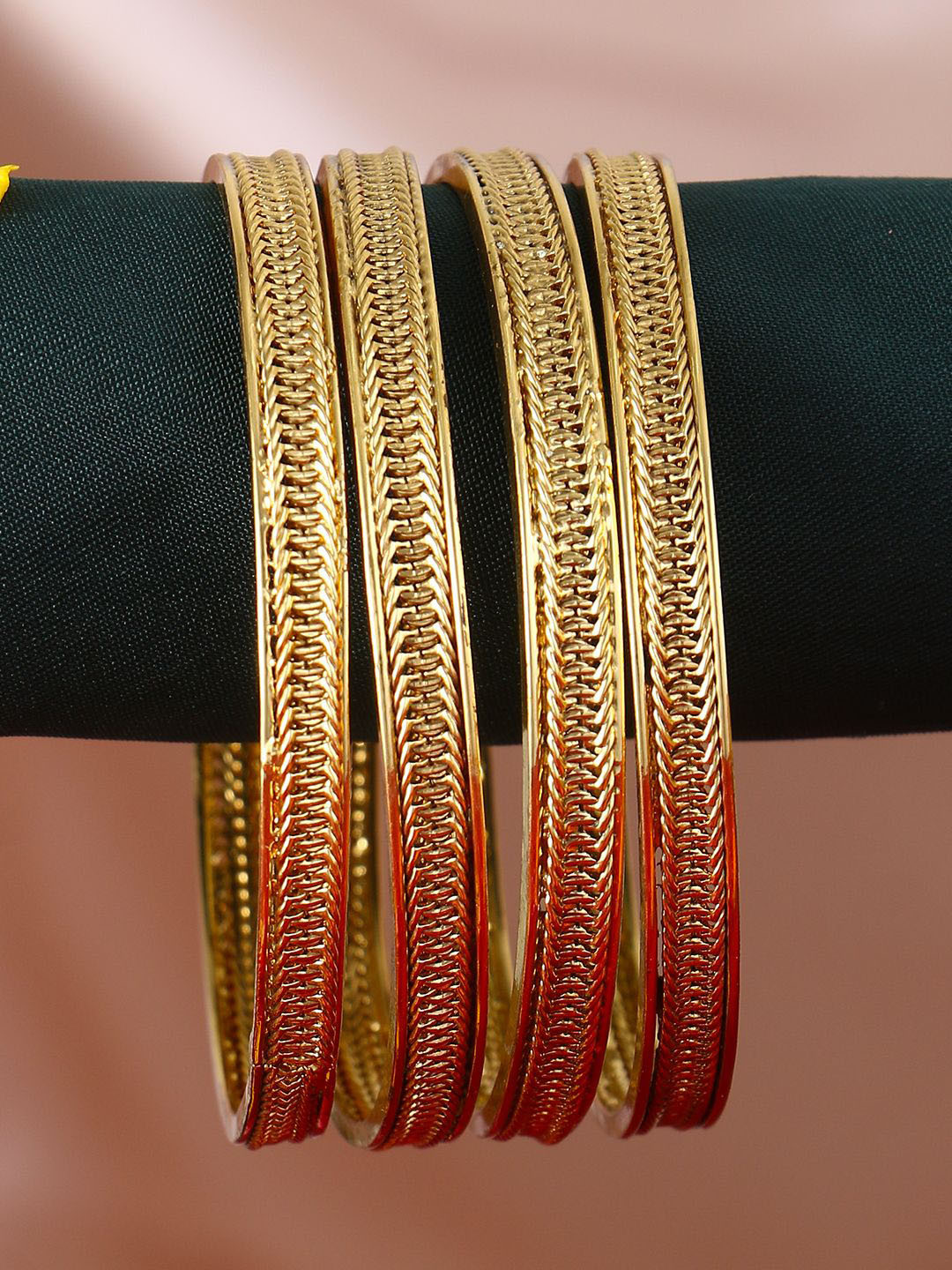 Anouk Set Of 4 Becautiful Design 24CT Gold-Plated Bangles
