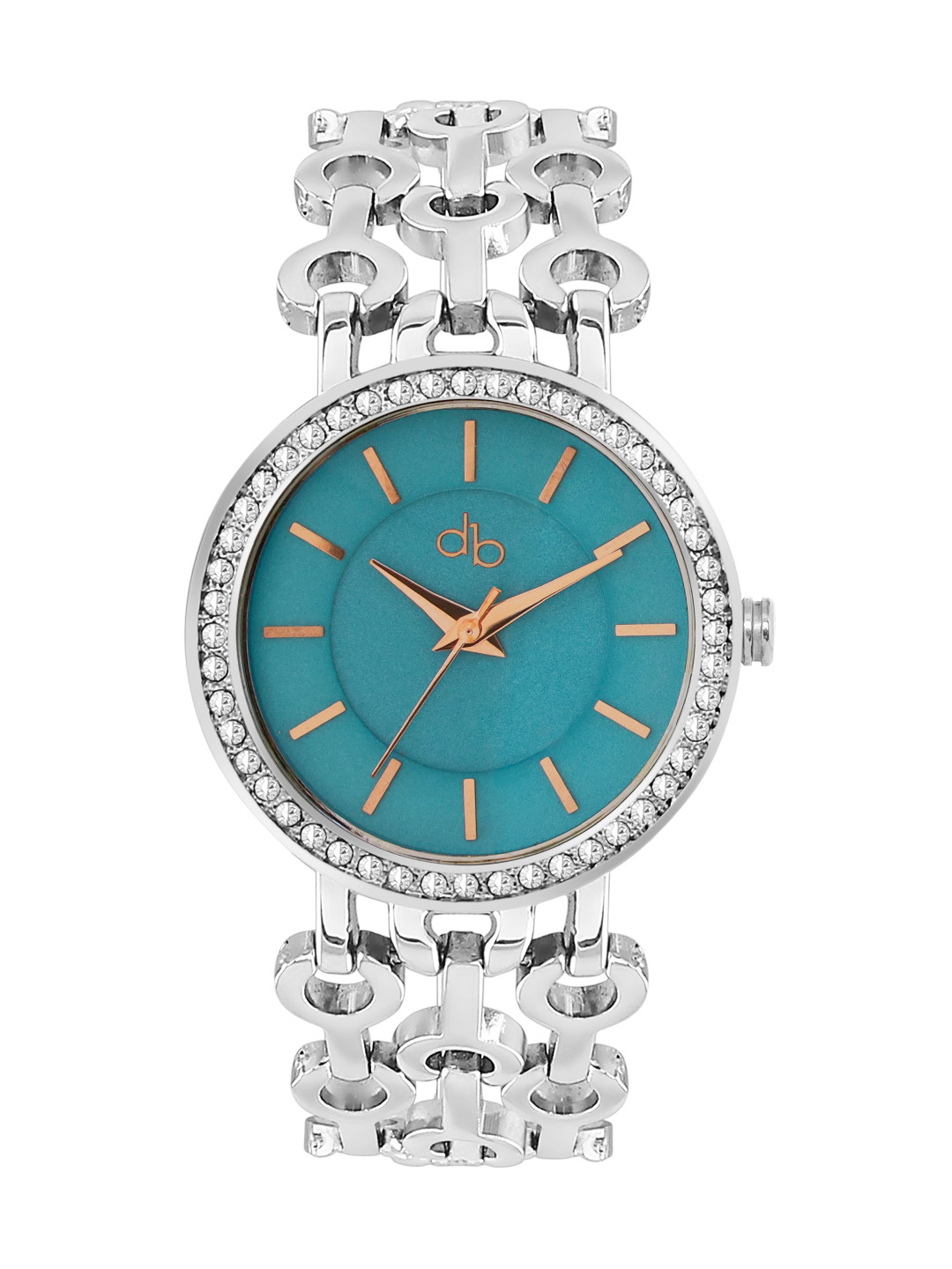 DressBerry Women Brass Patterned Dial & Straps Analogue Watch DB18-F