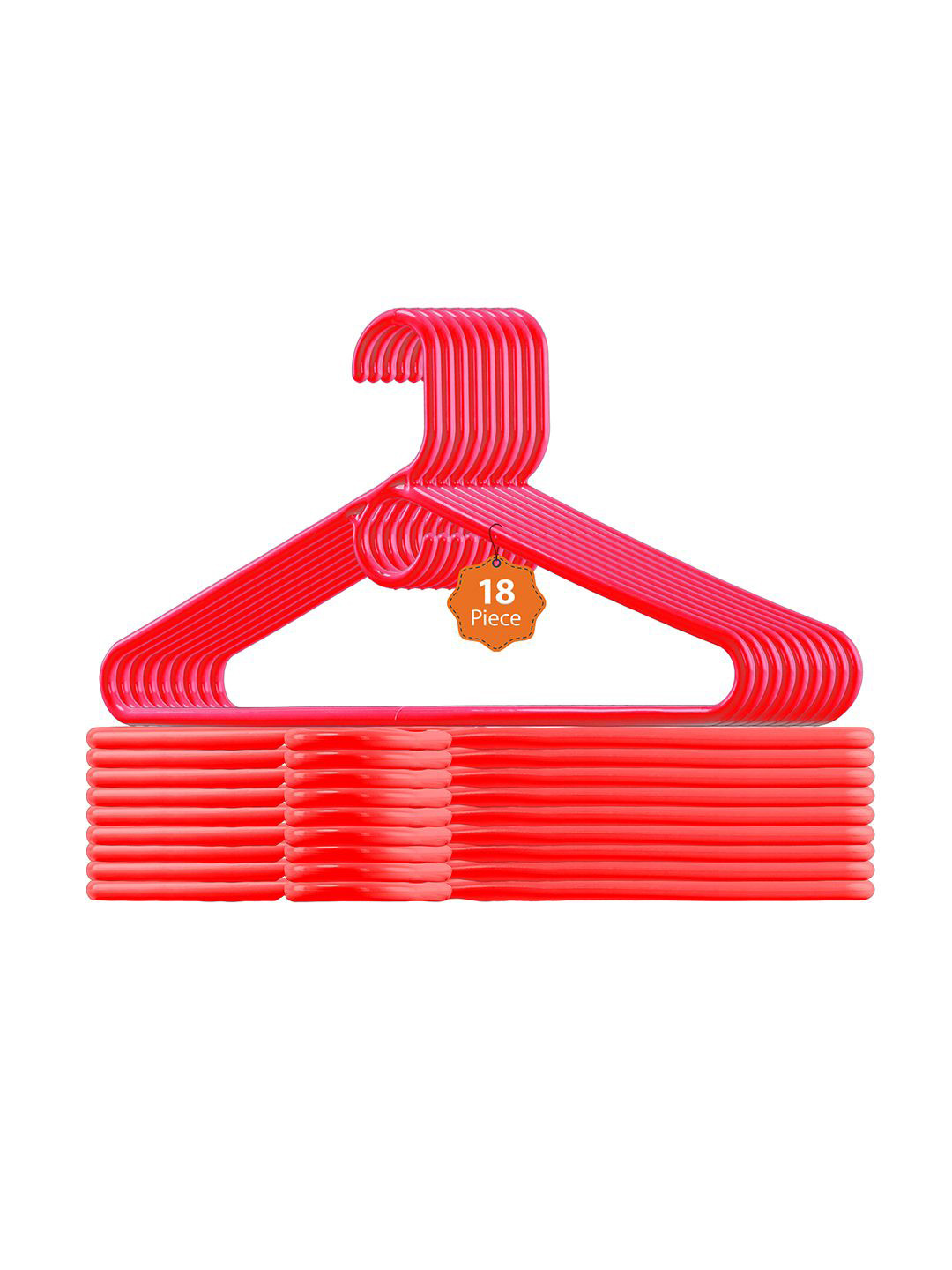 Kuber Industries Red Pack Of 18 Multipurpose Cloth Hanger For Wardrobe