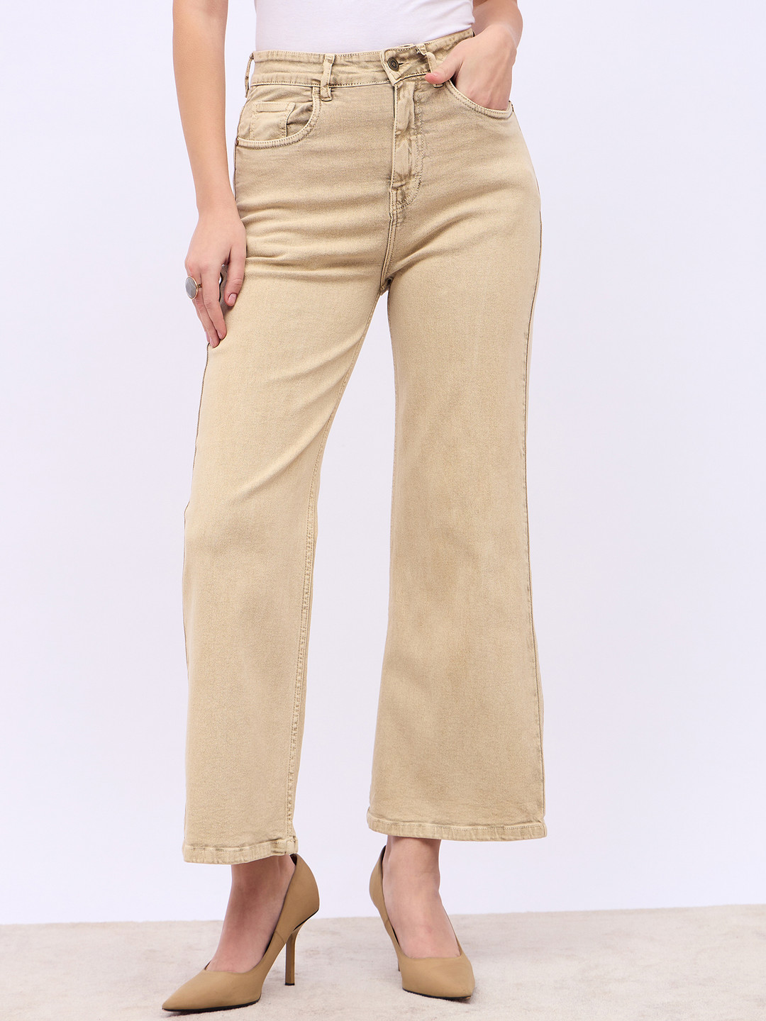 Styli Women High Rise Fit & Flare Jeans