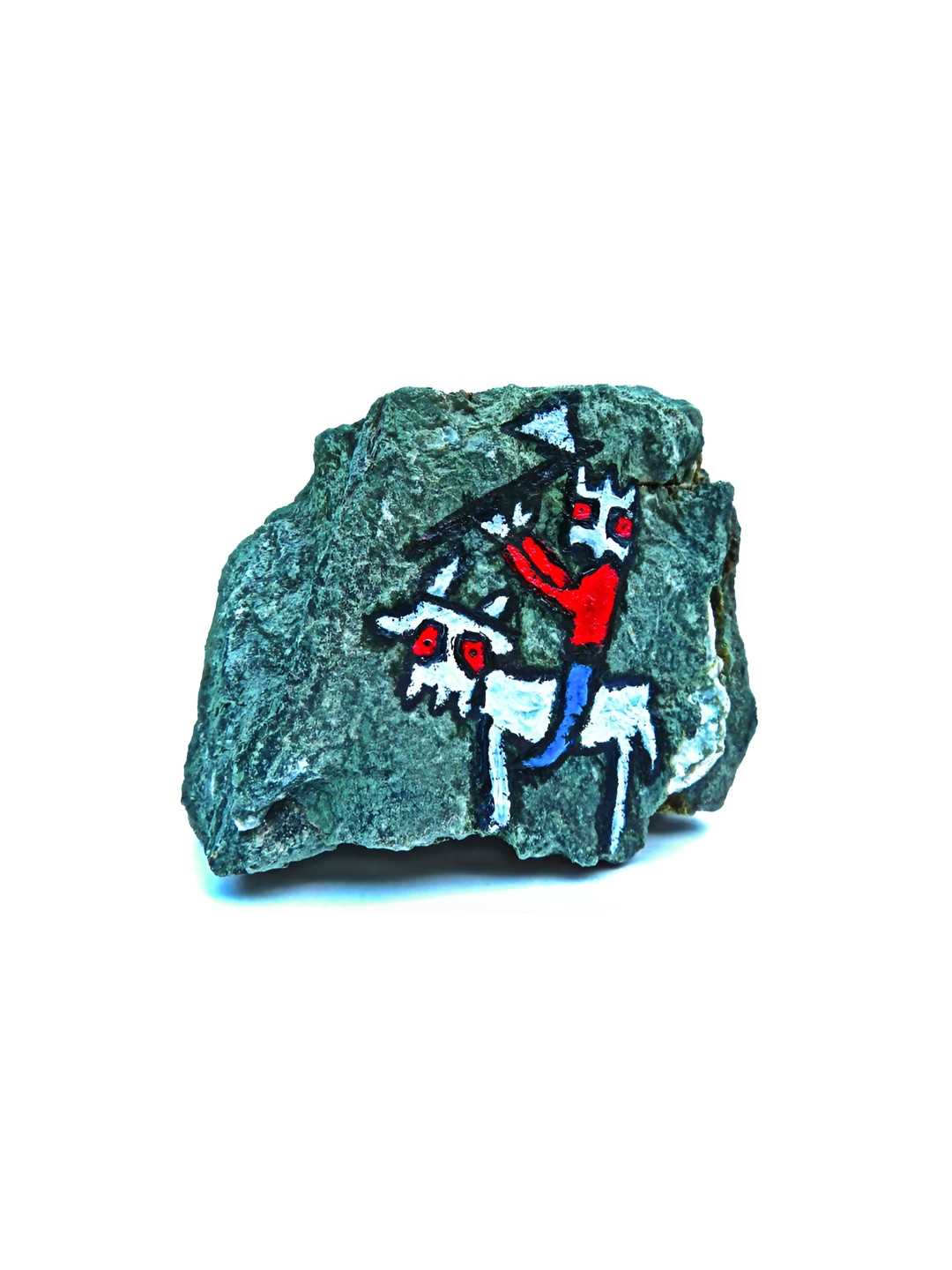 Inephos Grey & Red The Curious Rock Other Wall Art