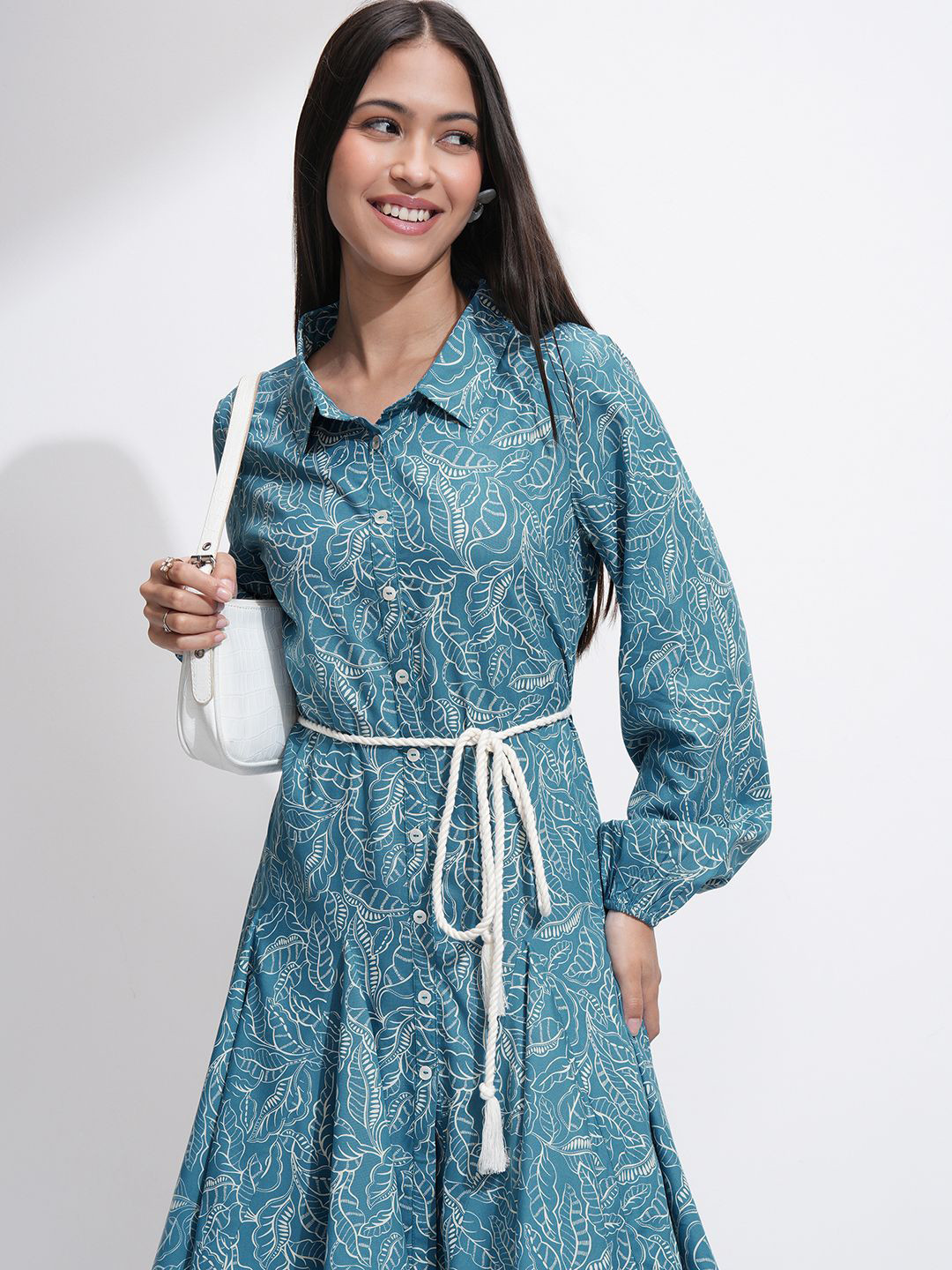 Tokyo Talkies Women Printed Fla Shirt Dress