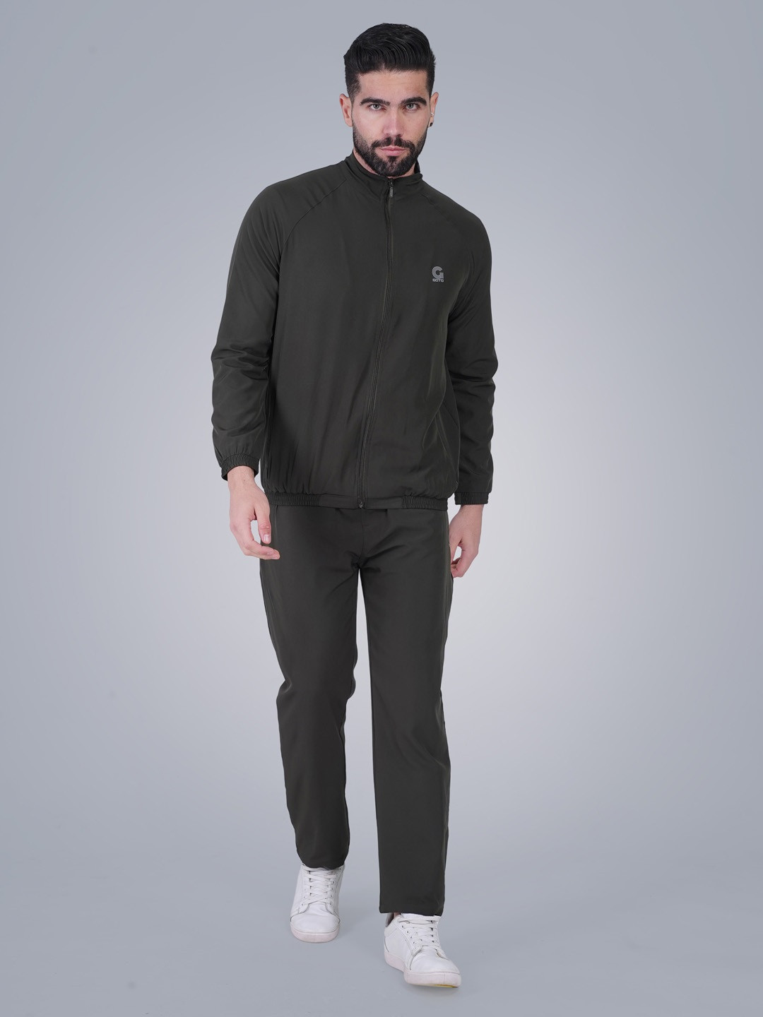 GOTO Men Mock Neck Zipper Tracksuit