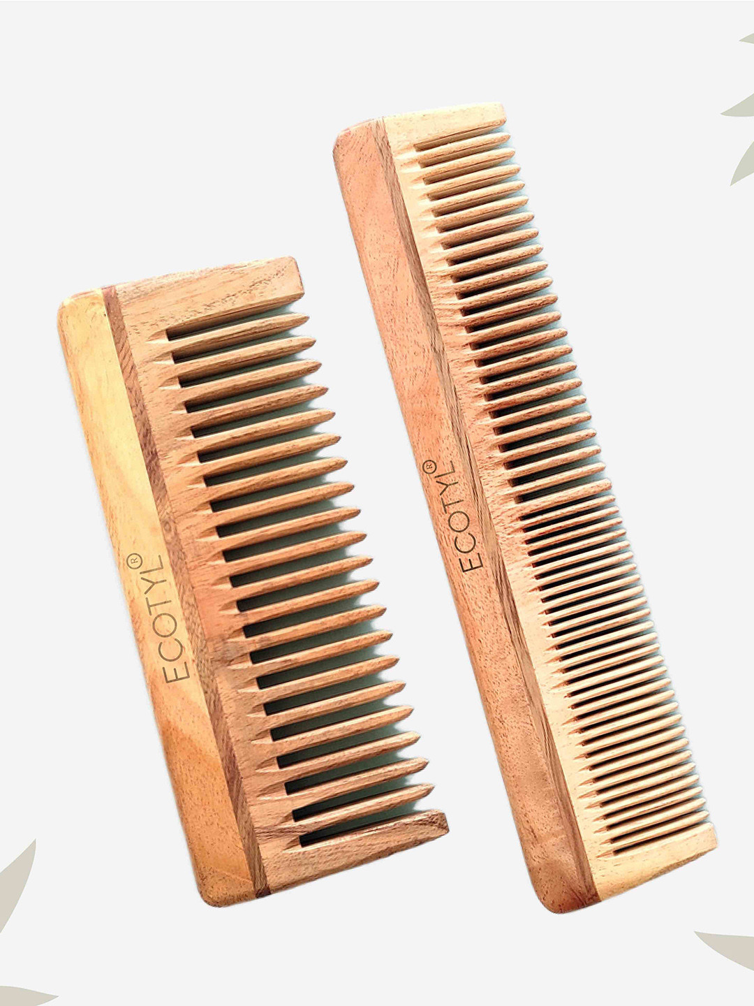 Ecotyl Set Of 2 Detangling & Shampoo Wooden Combo
