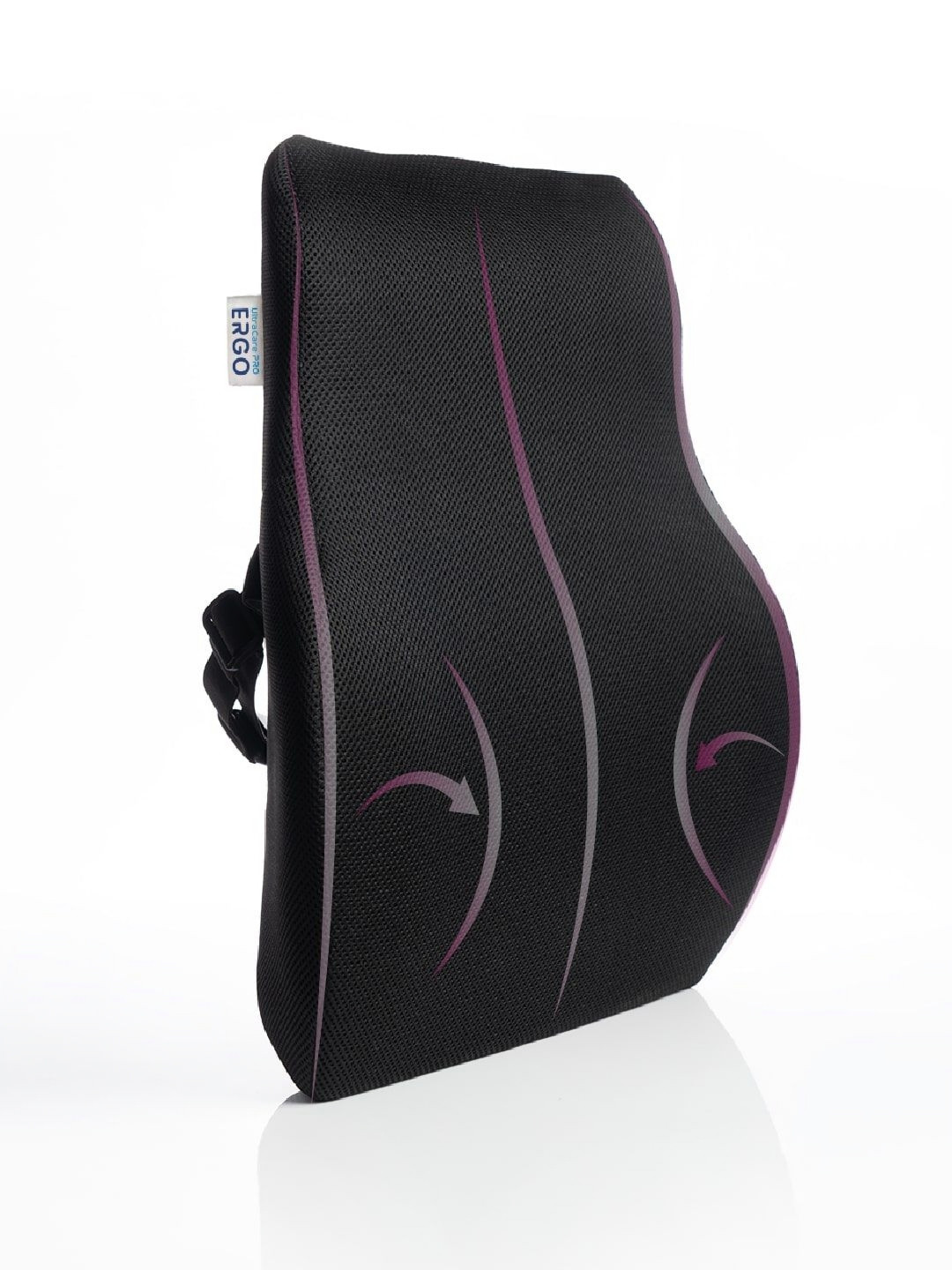 UltraCare PRO Pro Ergo Black Abstract Cotton Breathable Medium Memory Foam Therapedic Pillow-33 x 10 x 36 cm