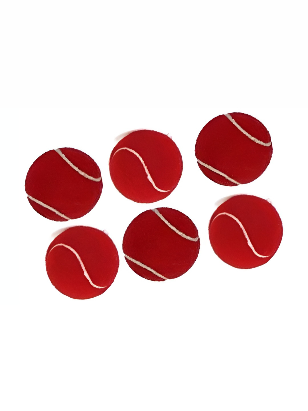 HackerX Pack Of 6 Printed Rubber Cricket Ball