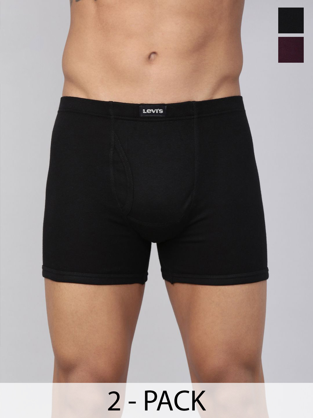 Levis Men Pack of 2 Cotton Long Length Trunk with Ultrasoft Waistband100CA010CFT-BBFP2 AST