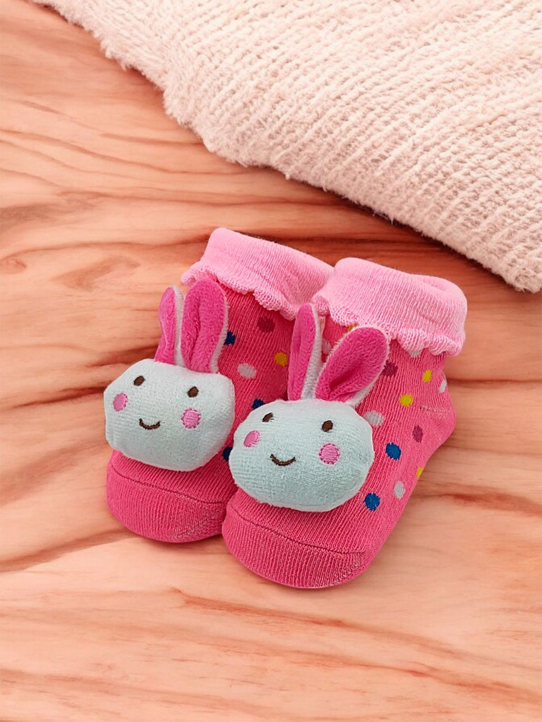 Yellow Bee Infant Girls Patterned Ankle Length Socks
