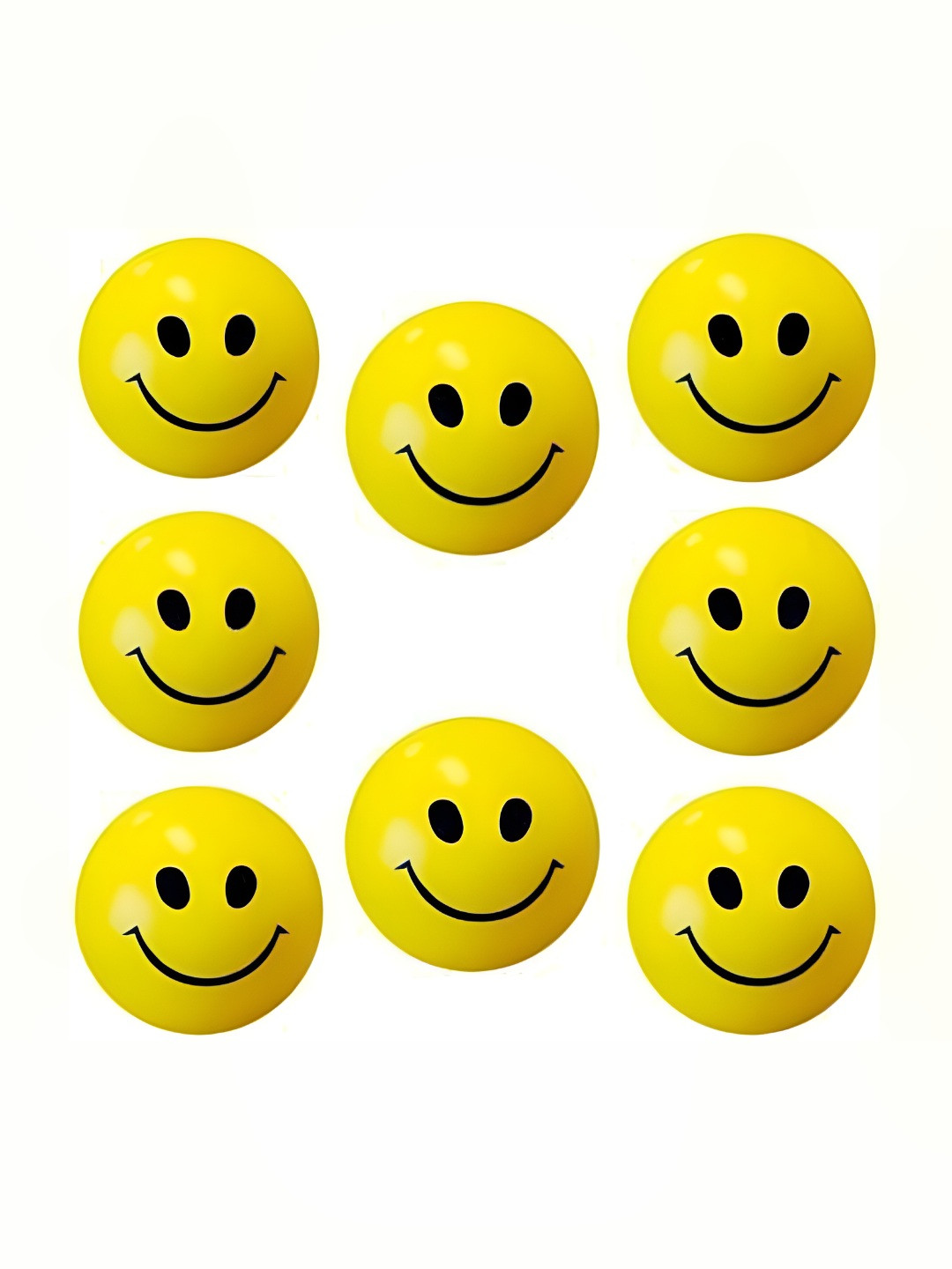 HackerX 8-Pcs Happy Smiling Funny Adorable Face Stress Reliever Squeeze Ball