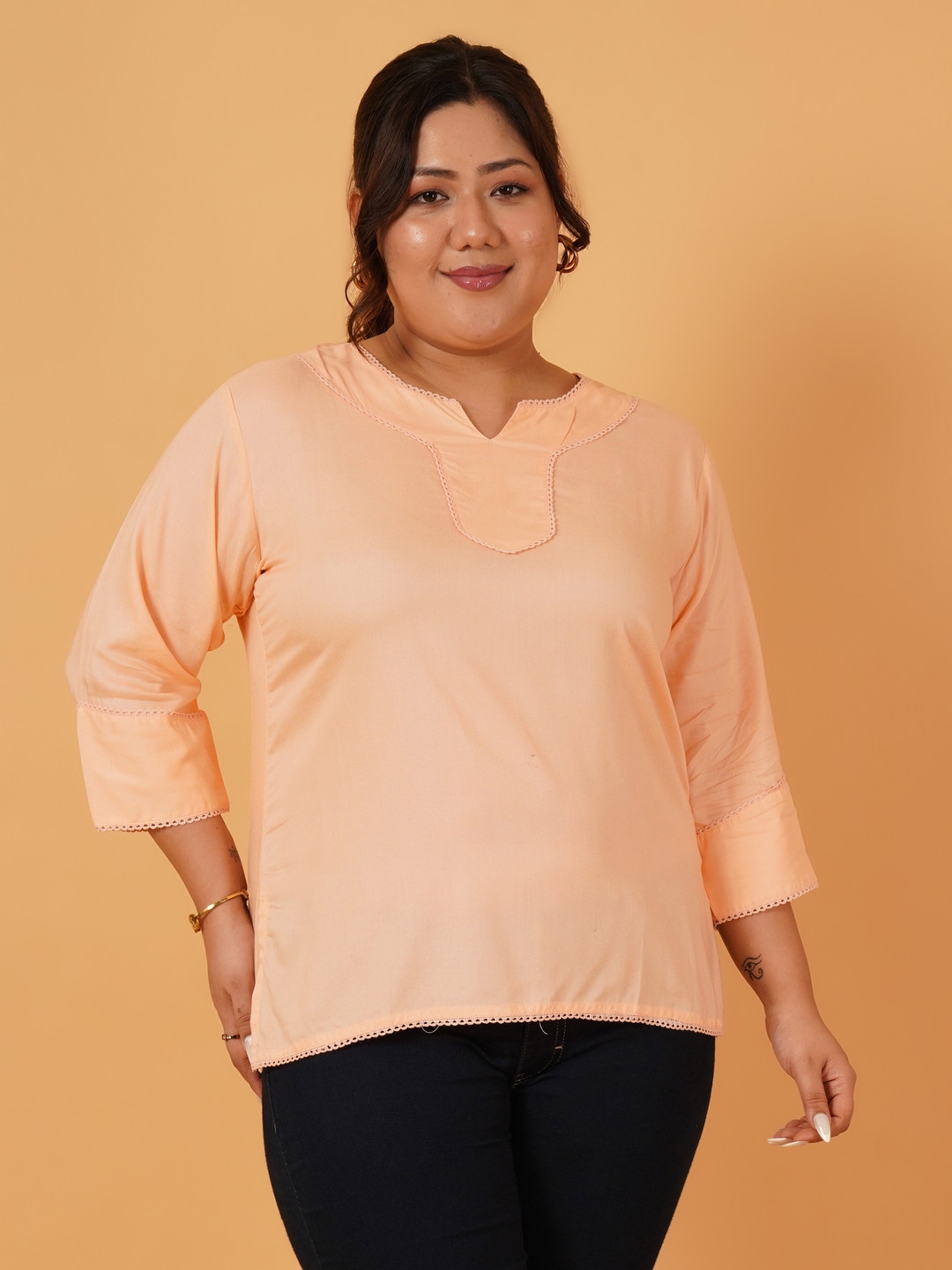 ANGOORI FASHION Women Round Neck Top