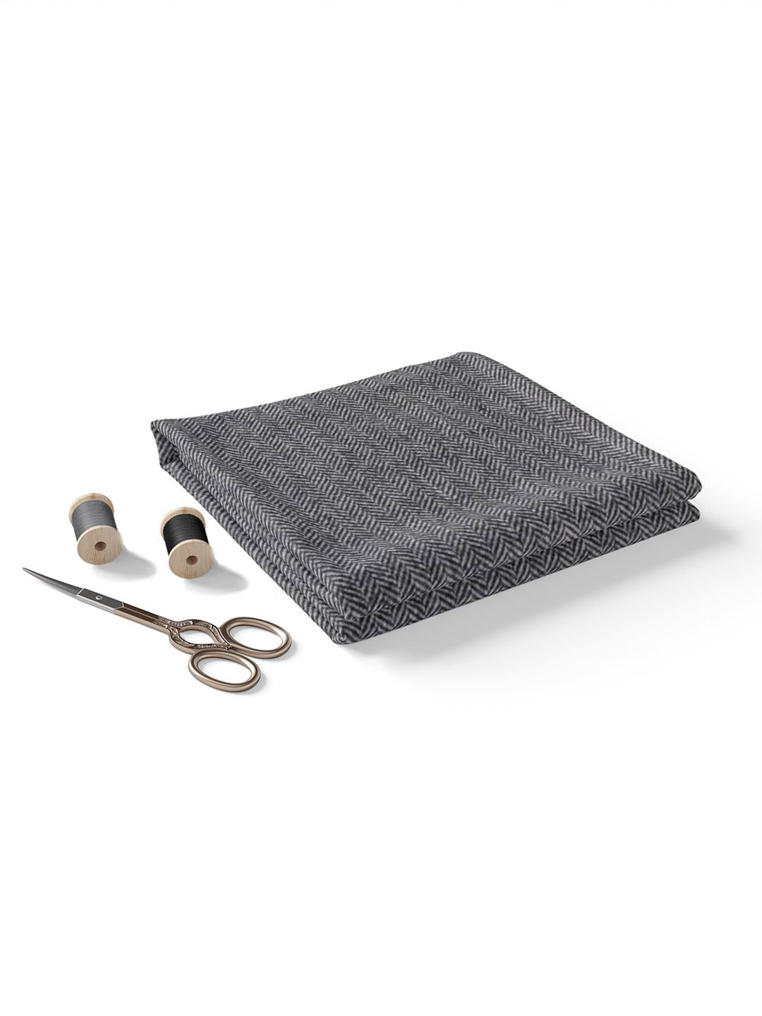 Bigreams Men Wool Herringbone Tweed Suit Fabric