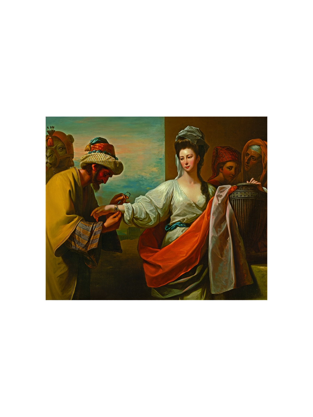 Inephos Classical Canvas Wall Rectangle Paintings Wall Art - 35.8 x 29.9In