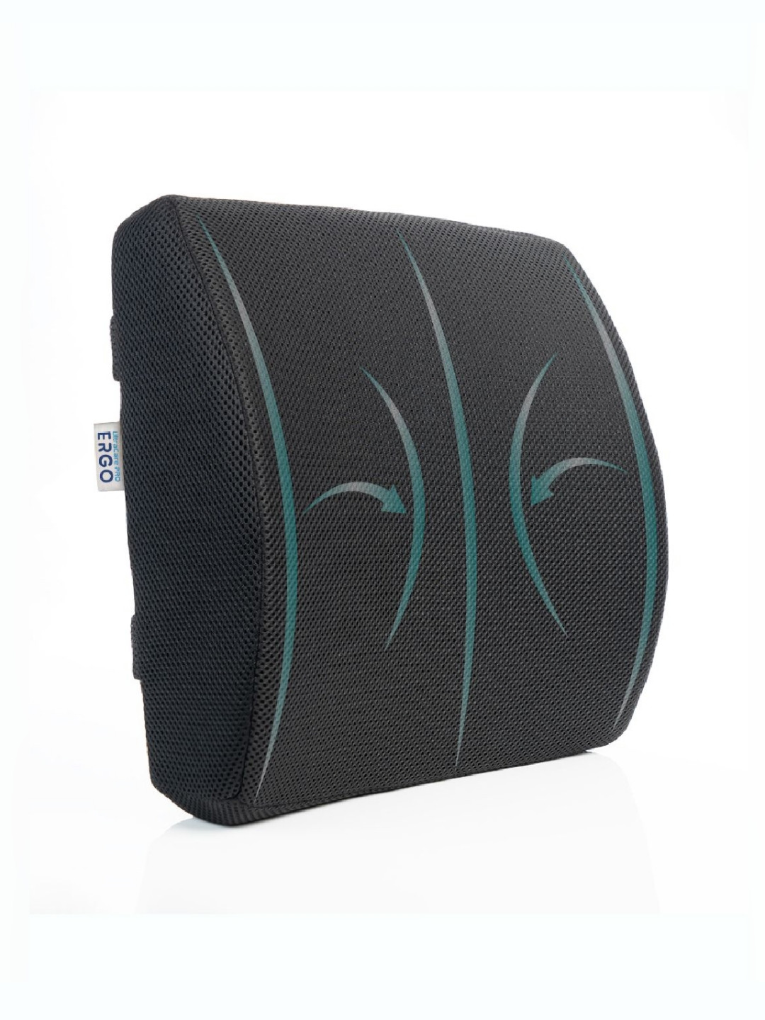 UltraCare PRO Ergo Lumbar Black Abstract Cotton Breathable Medium Memory Foam Therapedic Pillow-13 x 4 x 14 cm