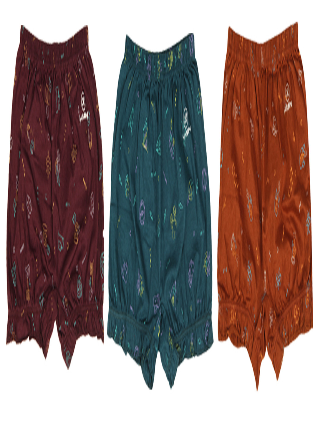 YELLOWDELIGHT Girls 3-Pcs Printed Hipster Bloomer Briefs