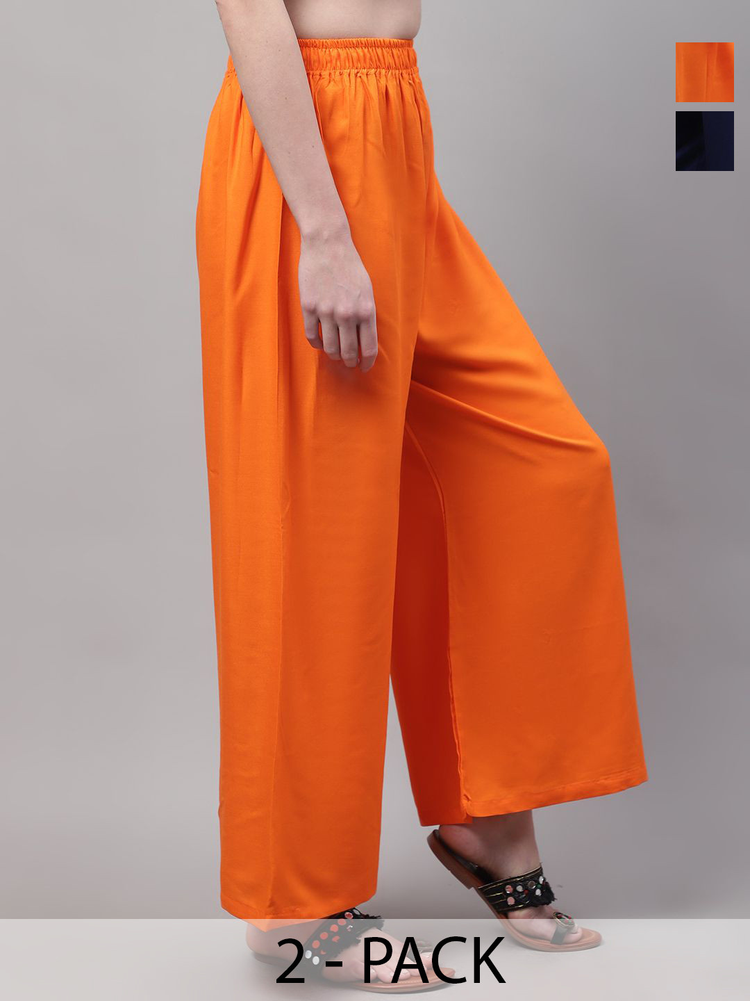 Valles365 by S.C. Women Pack of 2  Flared Slip On Ethnic Palazzos