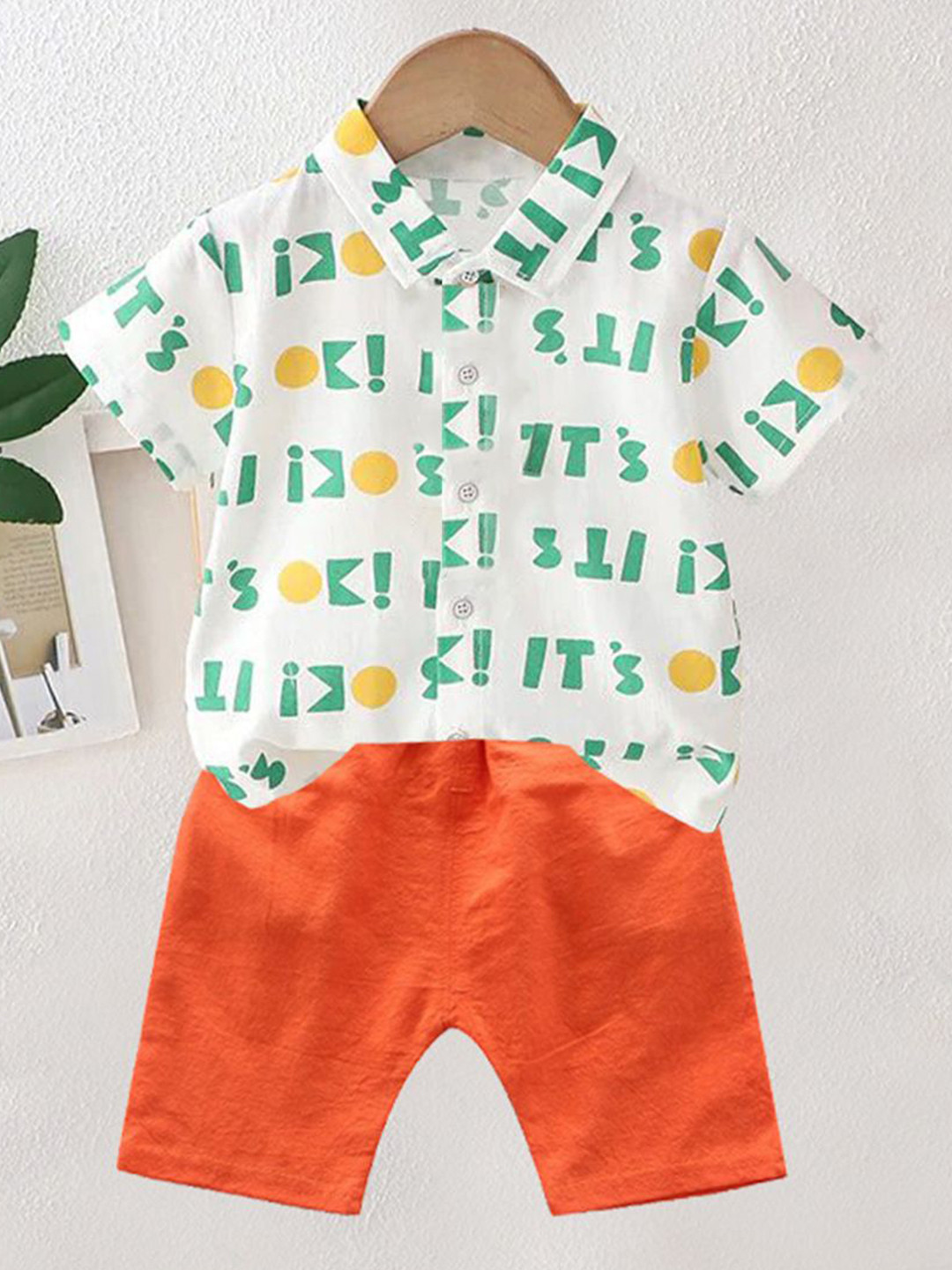 DANGAR Kids Printed Short Sleeves Shirt With Shorts