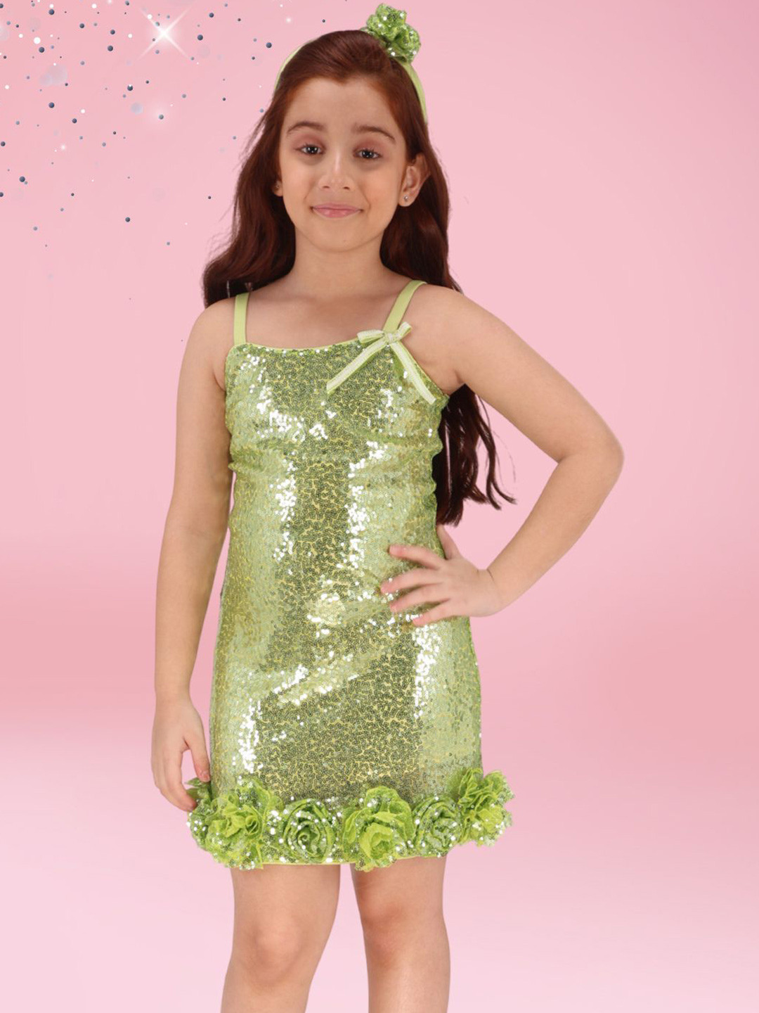 CUTECUMBER Girls Embellished Bodycon Dress