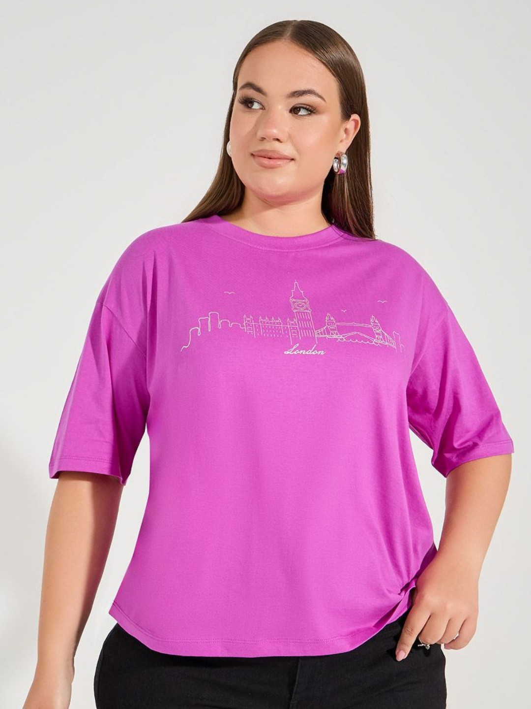 Styli Women Plus Size Oversized T-Shirt
