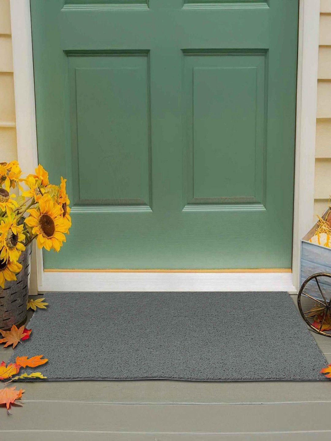 Cortina Grey Rectangular Grass Floor Mats