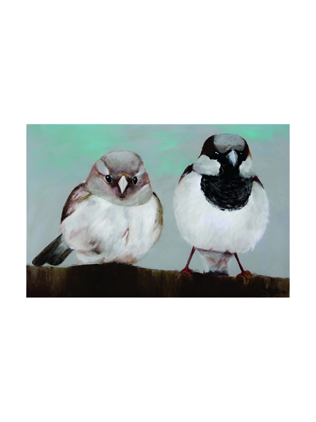 Inephos White & Black Birds And Animals Canvas Paintings Wall Art