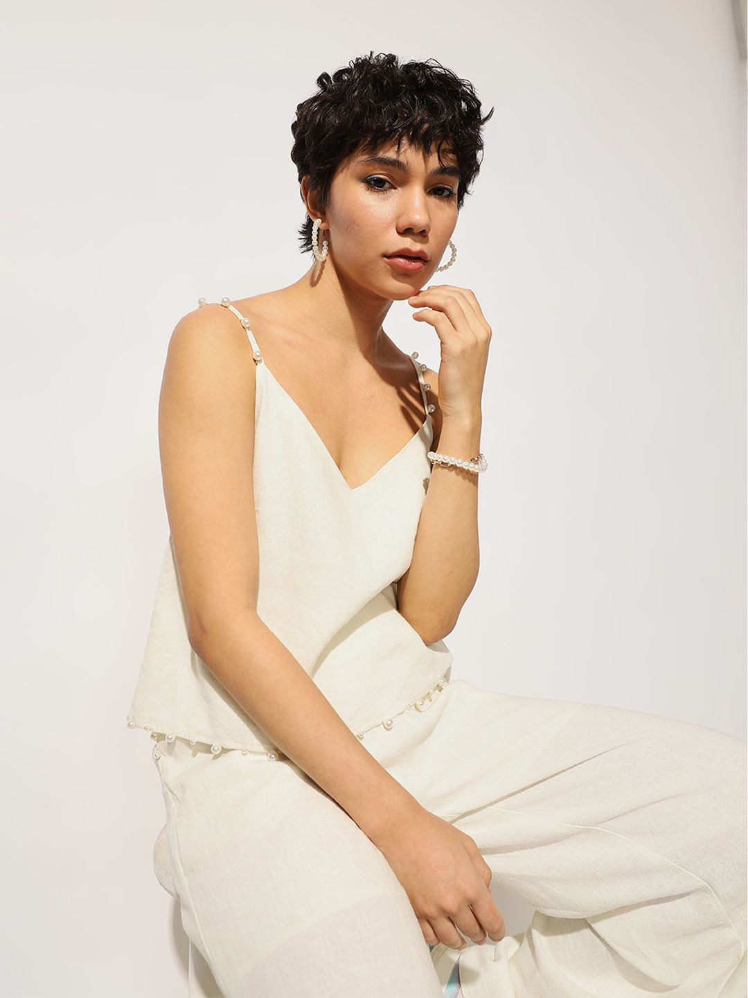 ONLY Women Shoulder Straps Boxy Crop Top