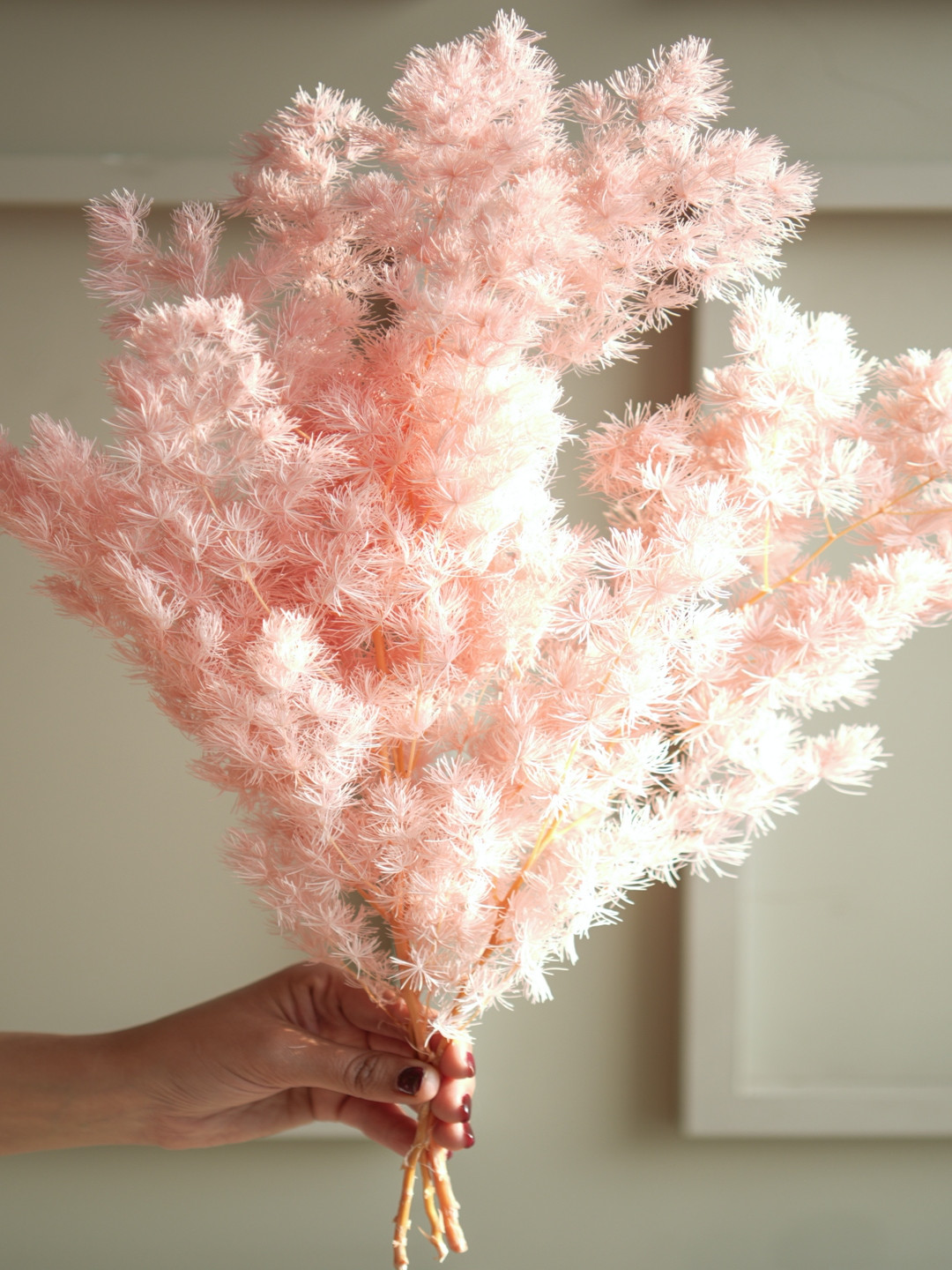 ArteCasa Pink & Beige Asparagus Artificial Plant