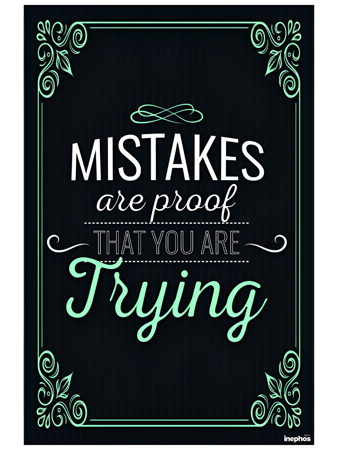 Inephos Mistakes Paper Wall Rectangle Photographs Wall Art -12 x 18 In